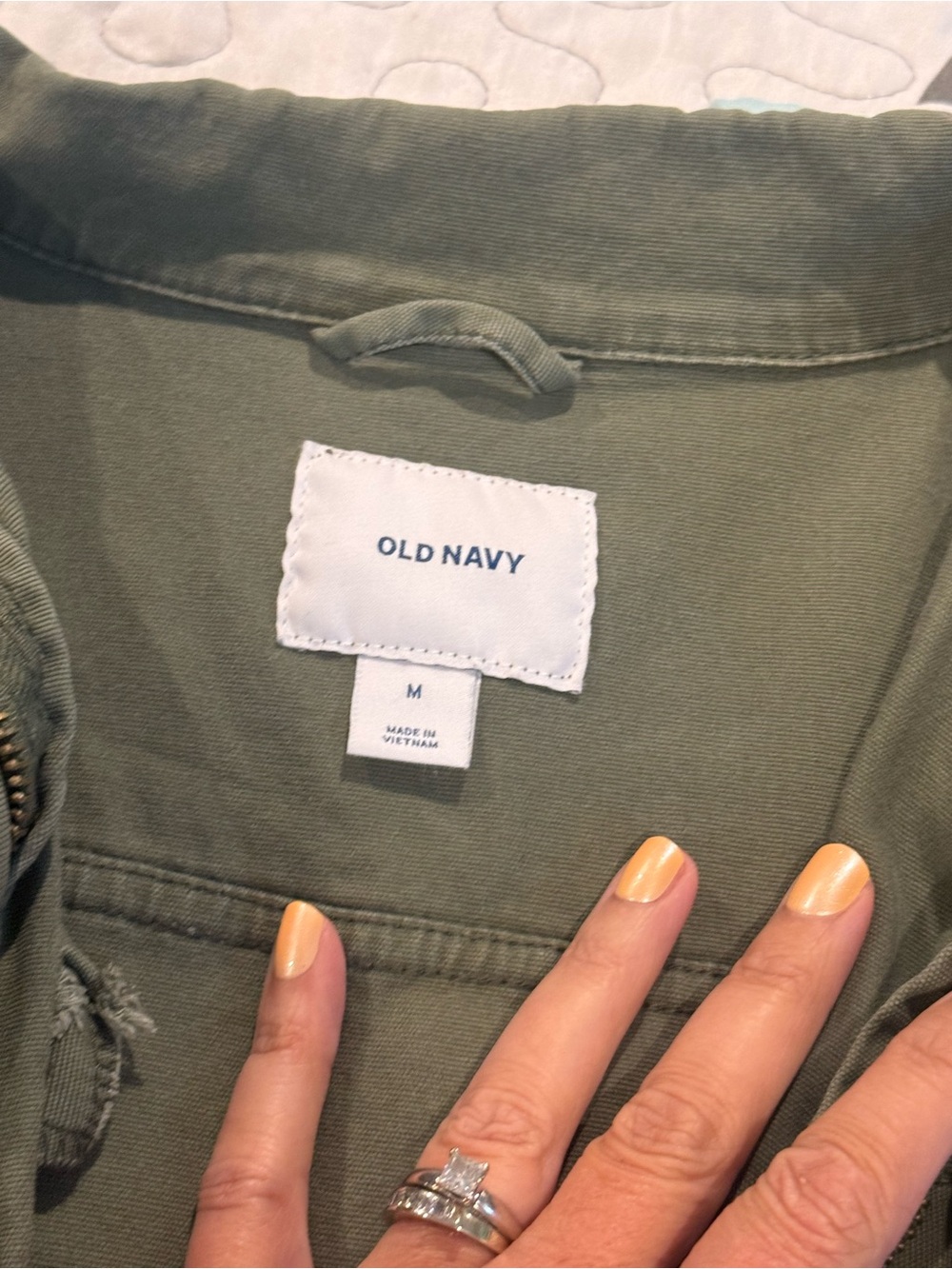 Old Navy Olive Utility Jacket with Drawstring Waist Women’s medium oversized - Picture 4 of 4